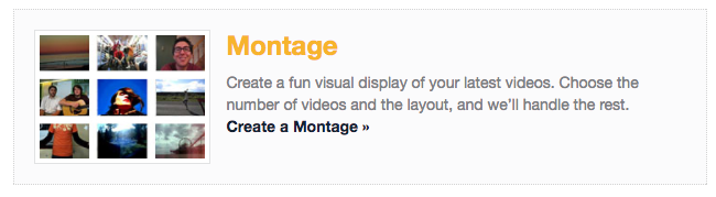 Vimeo Montage widget