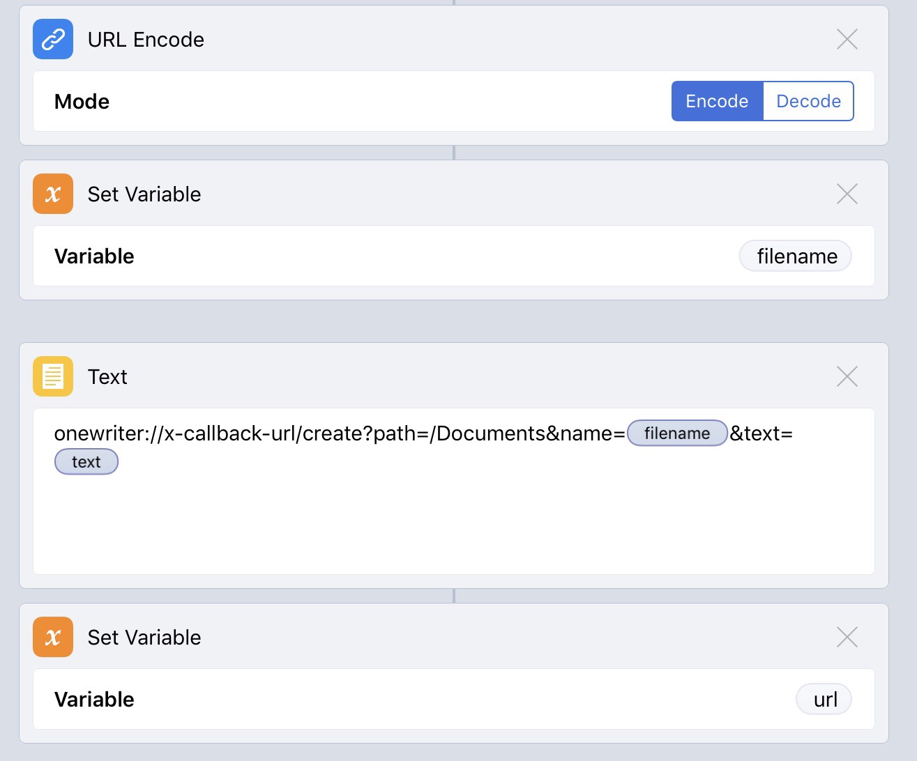 Worflow configuration 5