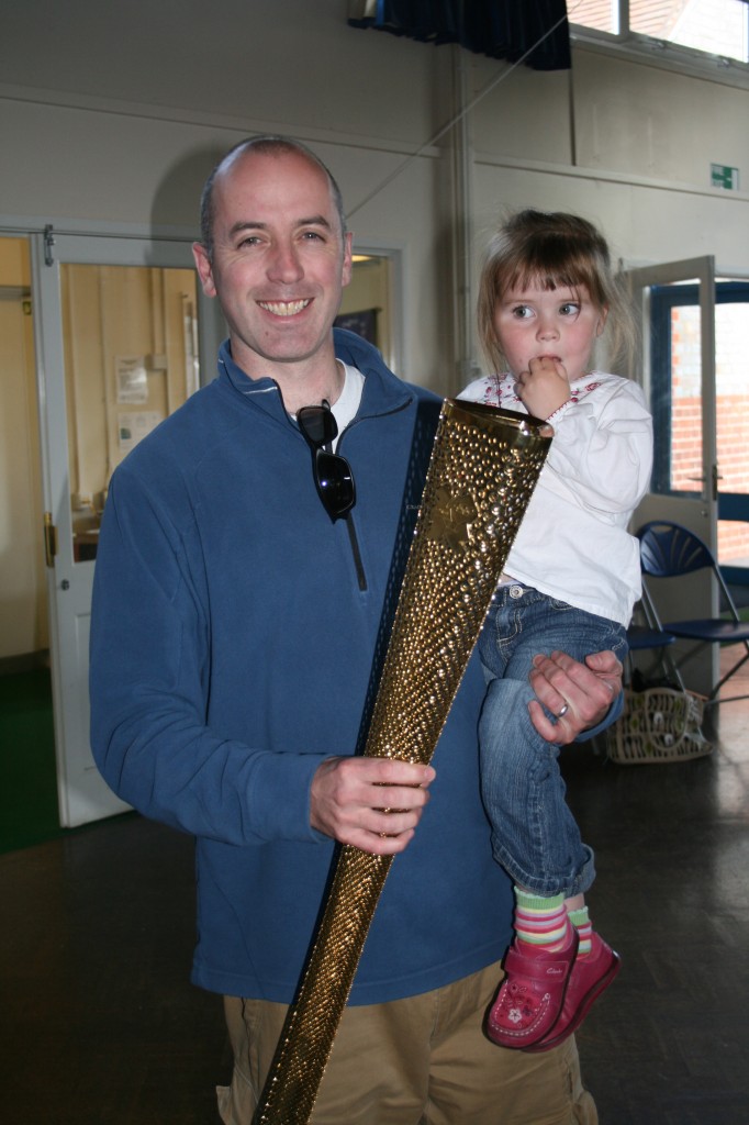 Ben and Zoe with the Olympic Torch