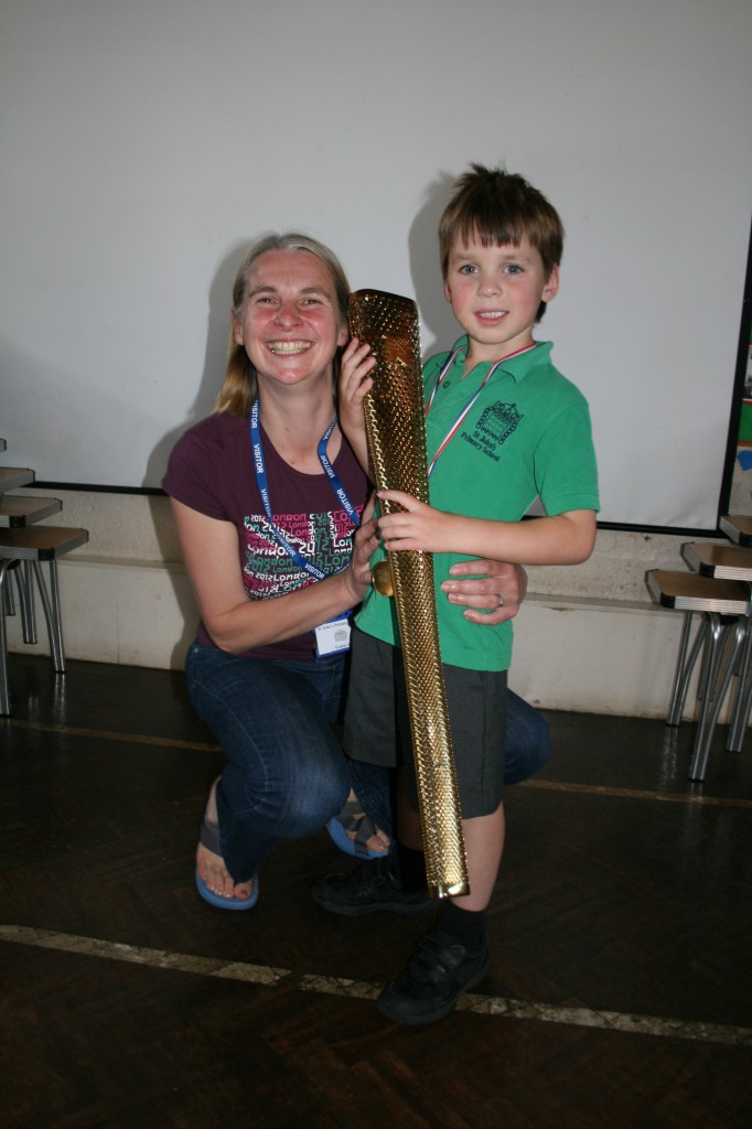 Em and Jack with the Olympic Torch