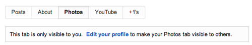 google+ photo tab
